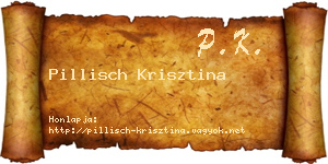 Pillisch Krisztina névjegykártya